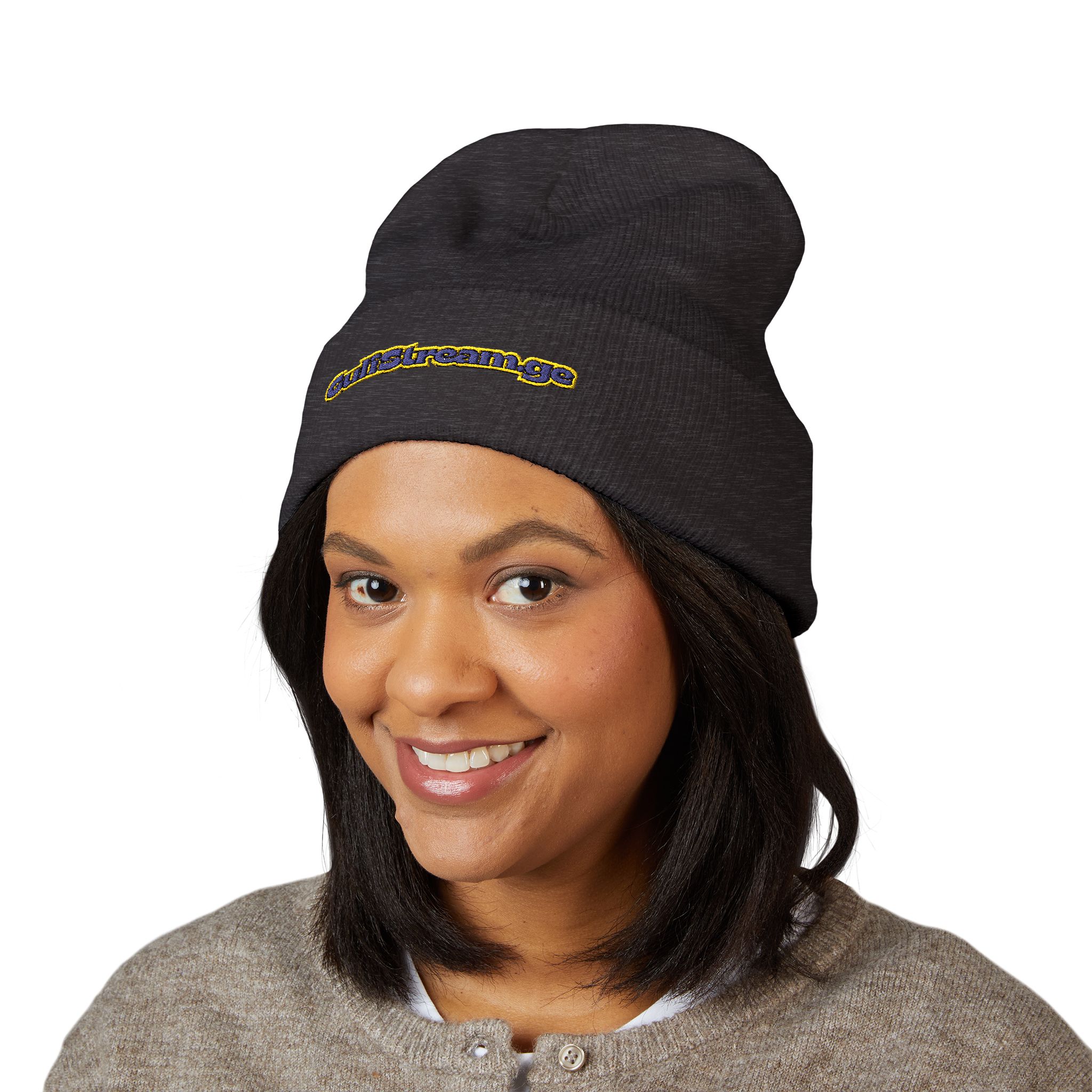 Embroidered 'CuteButStrange' Classic Cuffed Beanie — Cozy Streetwear Winter Hat - Image 39