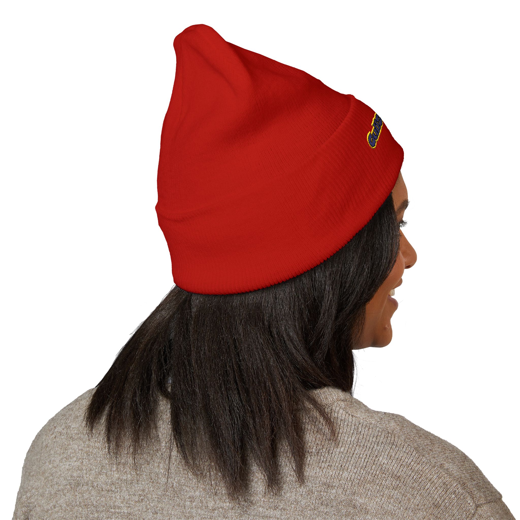 Embroidered 'CuteButStrange' Classic Cuffed Beanie — Cozy Streetwear Winter Hat - Image 4