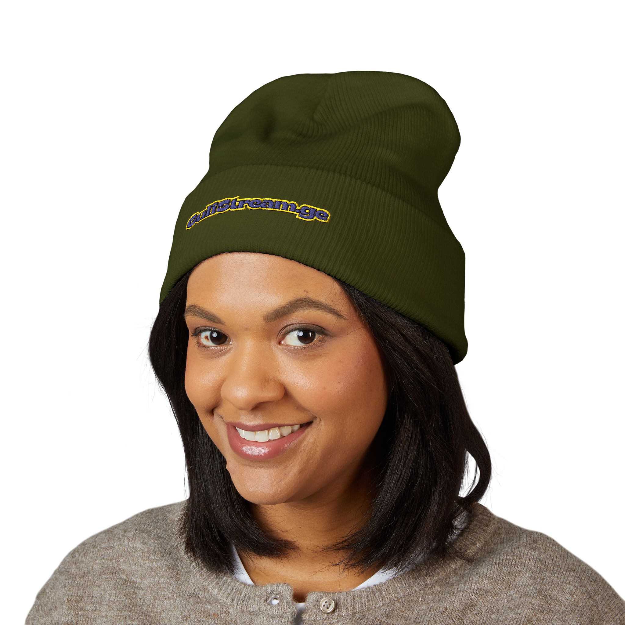 Embroidered 'CuteButStrange' Classic Cuffed Beanie — Cozy Streetwear Winter Hat - Image 15