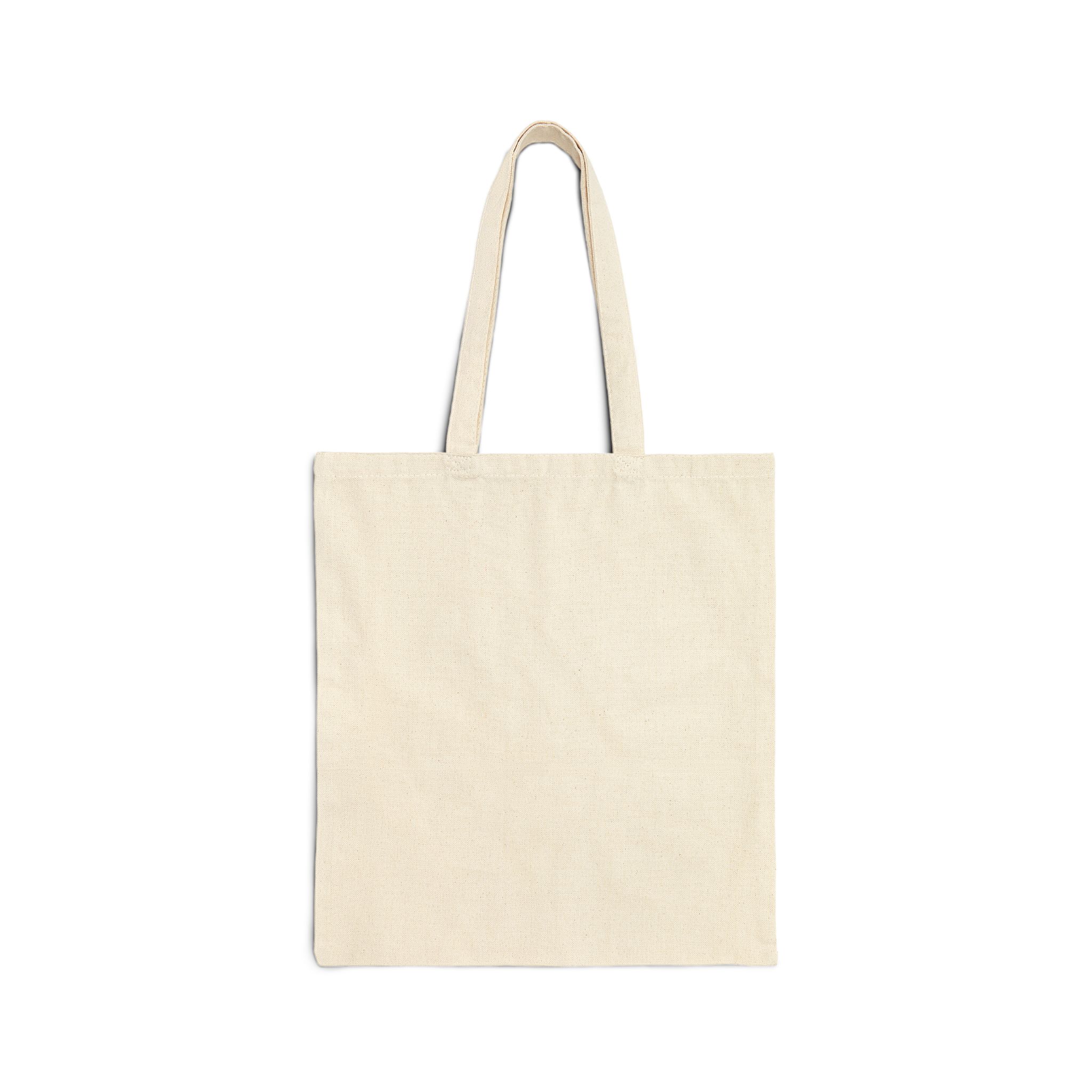 The World Is Yours Canvas Tote Bag — Retro Travel Logo Cotton Shopper - Image 2